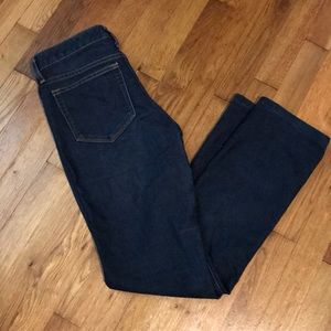 Straight leg dark jeans